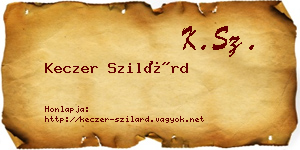Keczer Szilárd névjegykártya