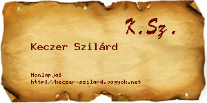 Keczer Szilárd névjegykártya
